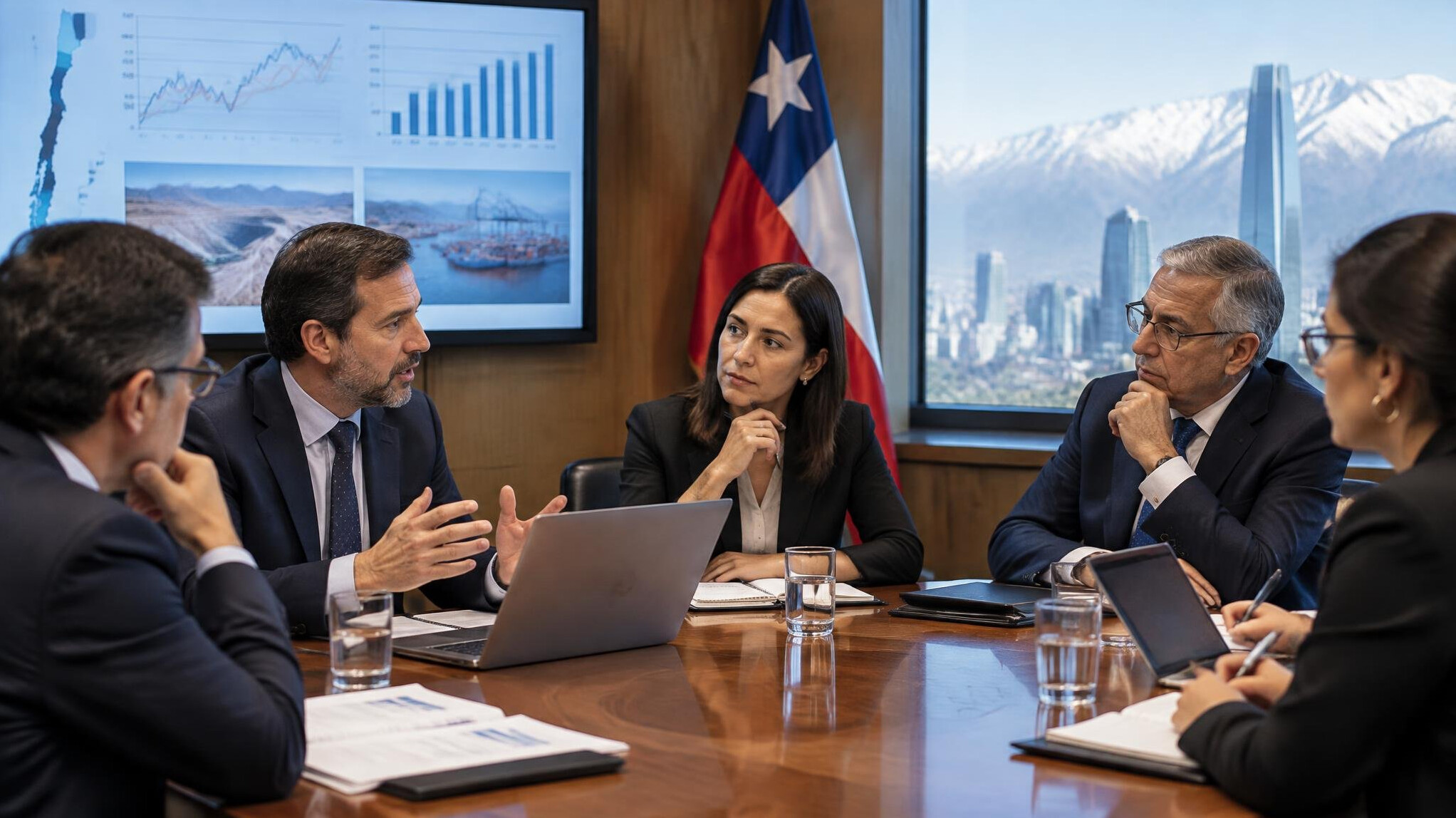 economists debating in conference room