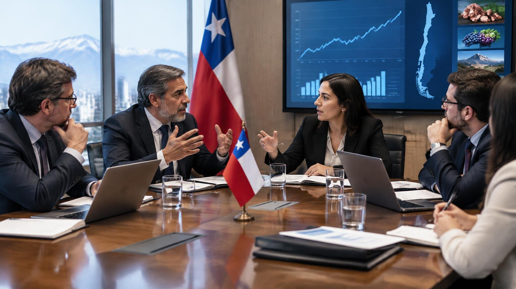 economists debating in conference room